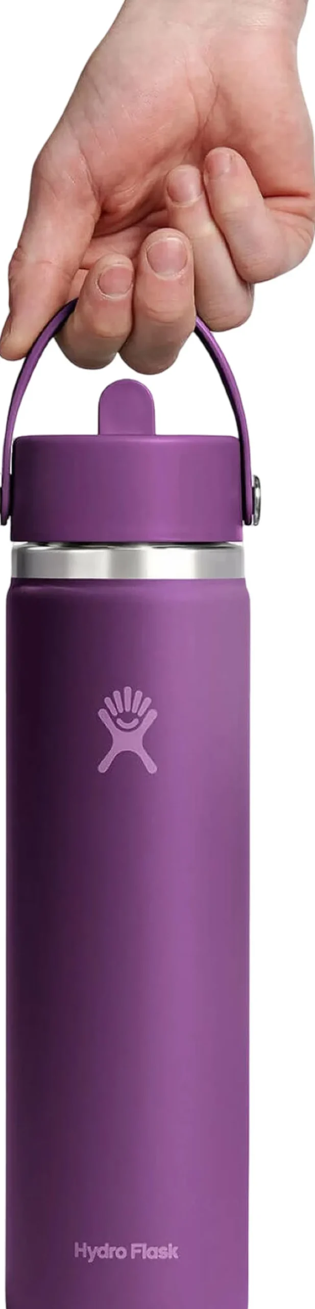 Wide Mouth Water Bottle with Flex Straw Cap 710ml