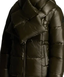 Winekka 2-In-1 Reversible Puffer Jacket with Oversized Removable Scarf - Women's
