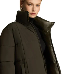 Winekka 2-In-1 Reversible Puffer Jacket with Oversized Removable Scarf - Women's