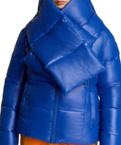 Winekka 2-In-1 Reversible Puffer Jacket with Oversized Removable Scarf - Women's