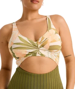 Wrap One-Piece Swimsuit - Women's
